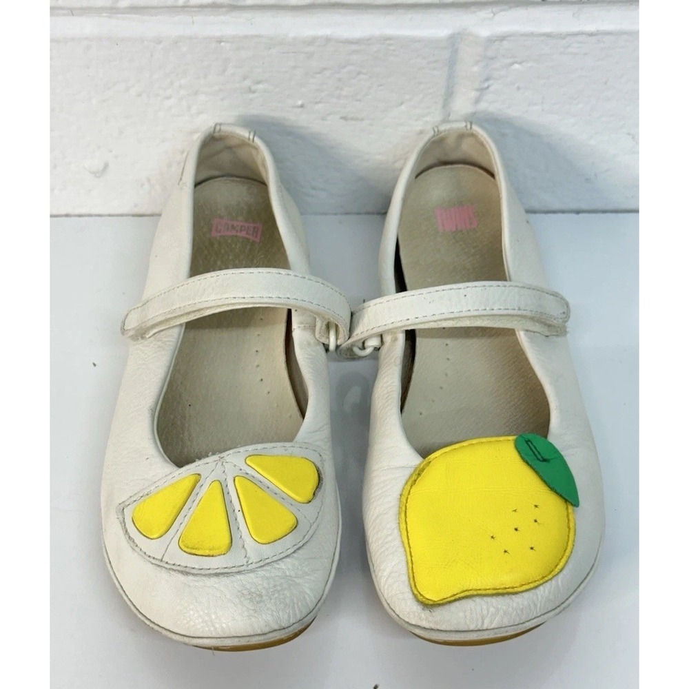 Camper Twins Kids Lemon Ballet Mary Janes / EU 34 US Girls Size 2